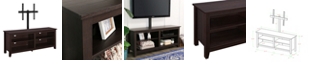 Walker Edison 58" Wood Media TV Stand Console with Mount